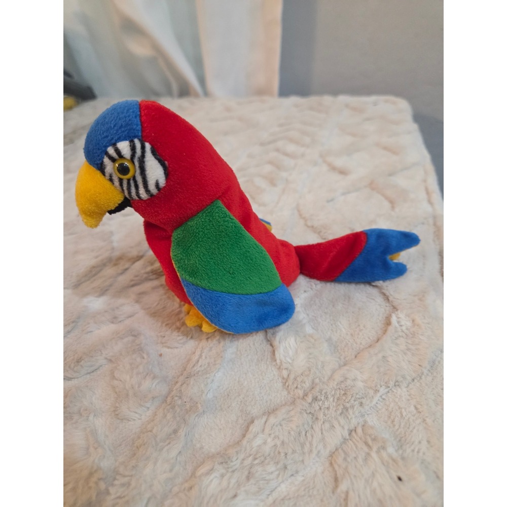 Ty Beanie Babies Jabber the Parrot Multi Color Bird Plush 1998 4207